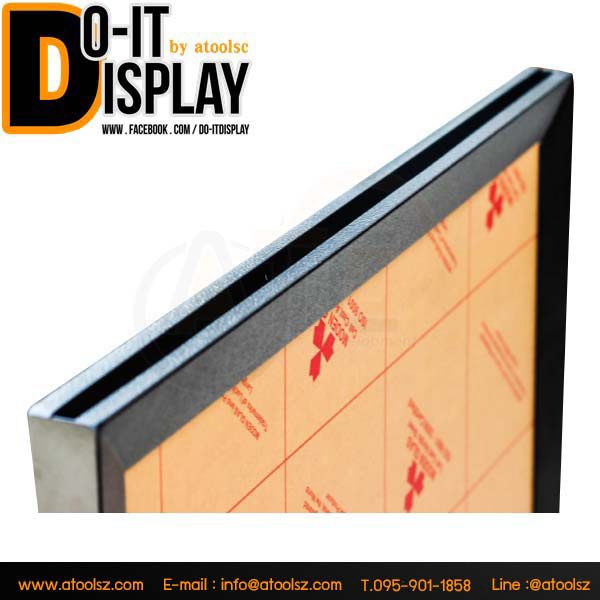 โปสเตอร์สแตนด์ เหล็กพ่นสีดำ ขนาดA4 แนวตั้ง ATC-04B - Image 2