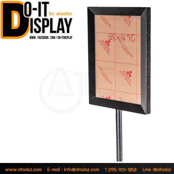 โปสเตอร์สแตนด์ เหล็กพ่นสีดำ ขนาดA4 แนวตั้ง ATC-04B - Image 5
