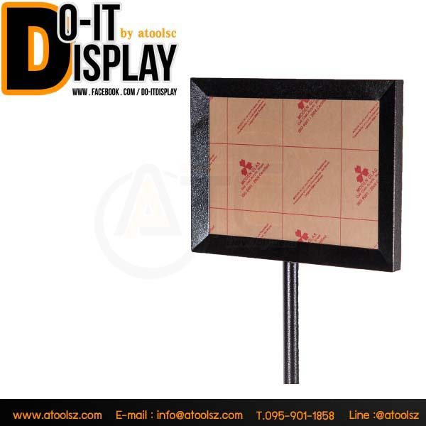 โปสเตอร์สแตนด์ เหล็กพ่นสีดำ ขนาดA4 แนวนอน ATC-04BL - Image 4