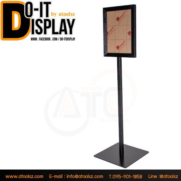 โปสเตอร์สเเตนด์เหล็กพ่นสีขนาด A4 แนวตั้งปรับระดับได้ ATC-04SL - Image 2