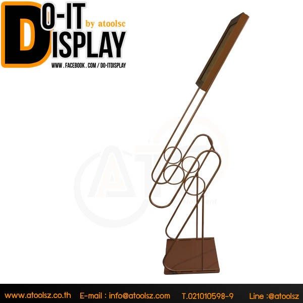 ขาตั้งป้ายประชาสัมพันธ์สีทอง ขนาดA4 แนวตั้งแบบเอน(เหล็ก) ATC-04SP - Image 3