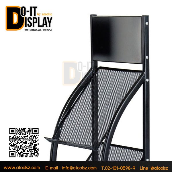 ATC-8J  Brochure Holder / ชั้นวางโบรชัวร์เหล็กสีดำ - Image 3