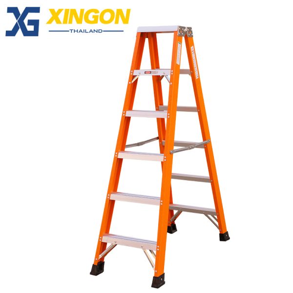 บันไดไฟเบอร์กลาสทรงเอขึ้นลงได้2ทาง6+6ฟุต XG107A6