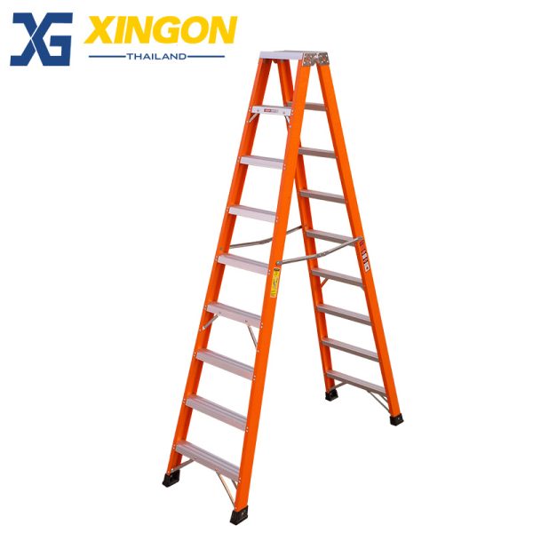 บันไดไฟเบอร์กลาสทรงเอขึ้นลงได้2ทาง9+9ฟุต XG107A9