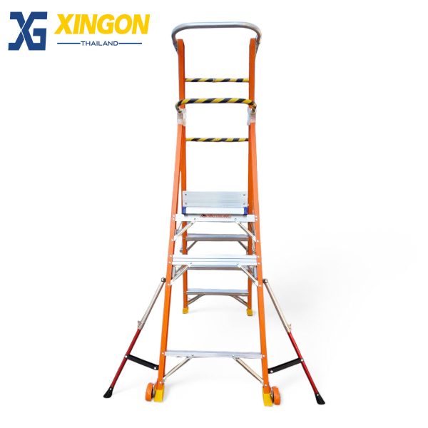 บันไดไฟเบอร์กลาสแพลตฟอร์ม4ฟุตมีขาค้ำ XG-152F4 - Image 4