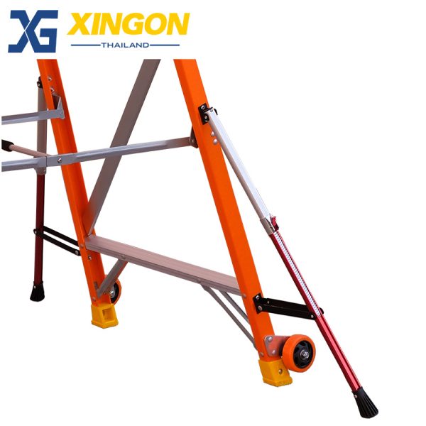 บันไดไฟเบอร์กลาสแพลตฟอร์ม6ฟุตมีขาค้ำ XG-152F6 - Image 3