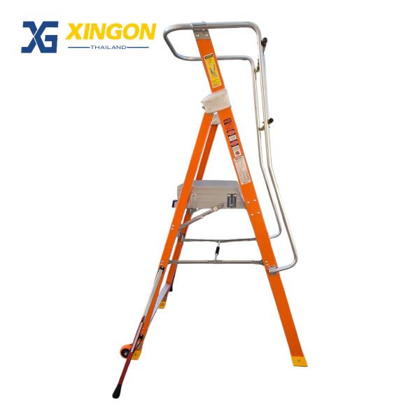 บันไดไฟเบอร์กลาสแพลตฟอร์ม4ฟุตมีขาค้ำ XG-152F4 - Image 7