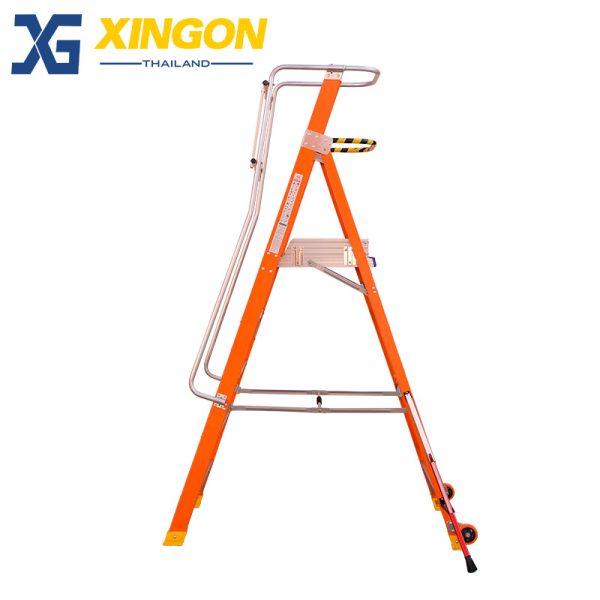 บันไดไฟเบอร์กลาสแพลตฟอร์ม5ฟุตมีขาค้ำ XG-152F5 - Image 5