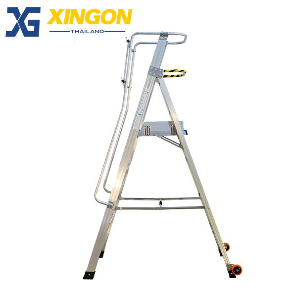 บันไดอลูมิเนียมติดล้อ5ฟุตมีราวจับและกันตก XG-152A5 - Image 3