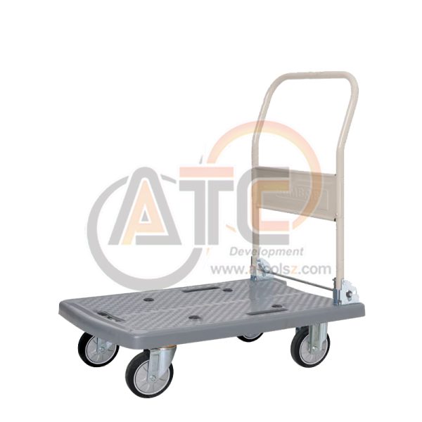 รถเข็นพื้นพลาสติกชั้นเดียว มือจับข้างเดียวพับได้ 250 กก. GP-210J
