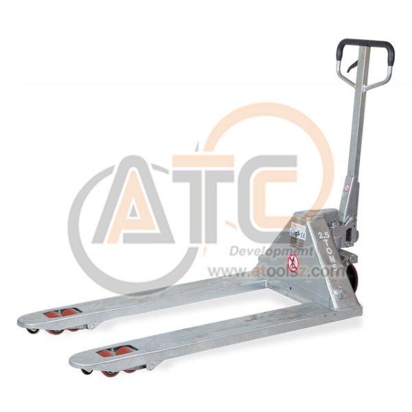 รถยกลากชุบกัลวาไนซ์ 2.5 ตัน งา 685x1150 มม. ล้อคู่ PU CNS-256DPG