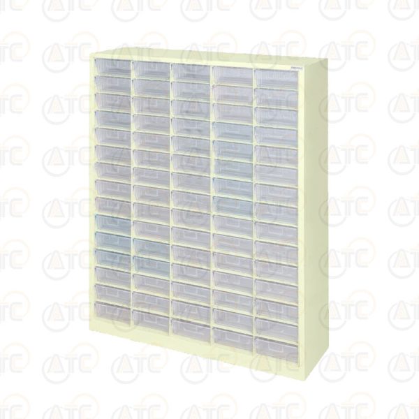 ตู้ใส่กล่องอะไหล่แบบแบ่งช่องได้ - ตู้สีครีม กล่องใส CBL0515N