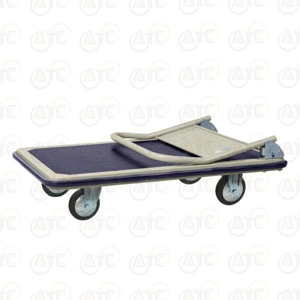 รถเข็นพื้นเหล็กชั้นเดียว มือจับข้างเดียวพับได้ 500 กก. ล้อยาง HG-310J - Image 2