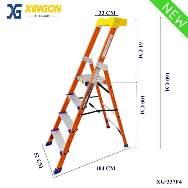 บันไดไฟเบอร์กลาสแพลตฟอร์ม4ฟุต XG-337F4 - Image 2