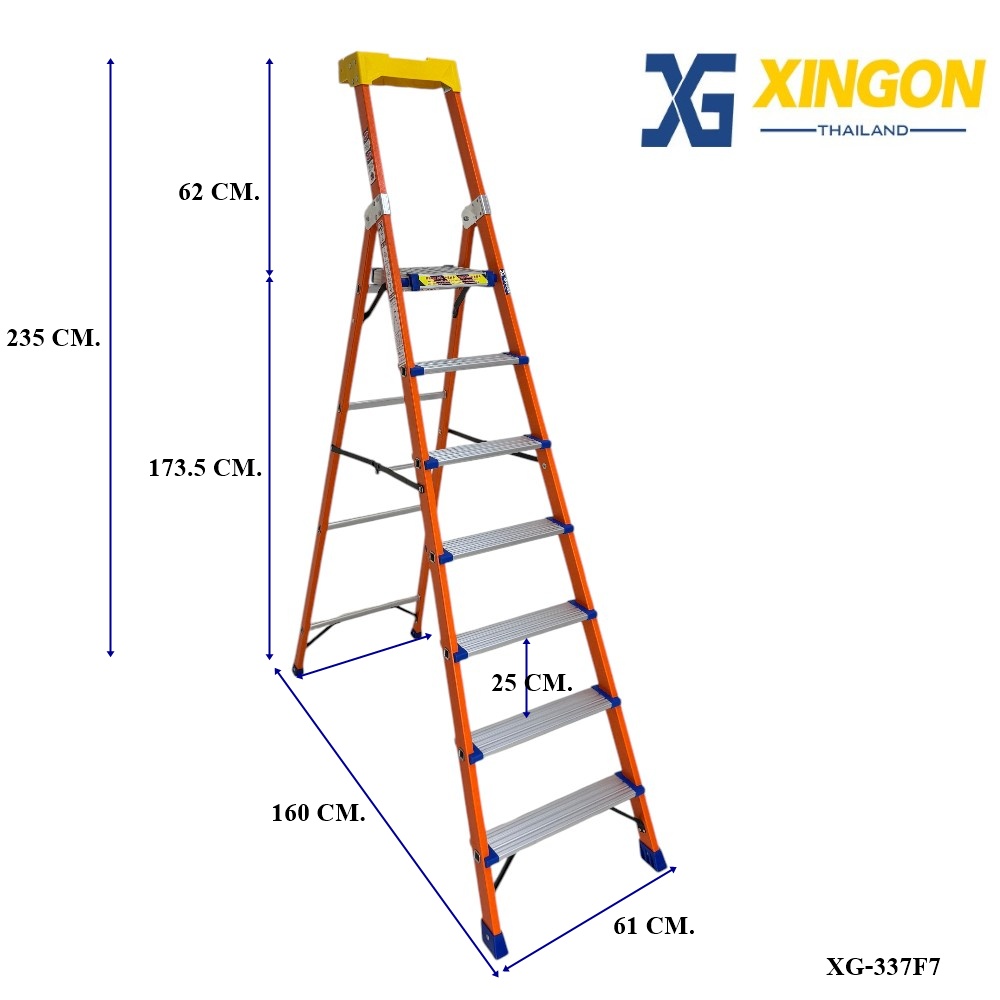 บันไดไฟเบอร์กลาสแพลตฟอร์ม7ฟุต XG-337F7 - Image 2