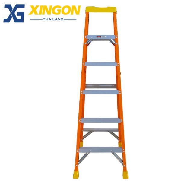 บันไดไฟเบอร์กลาสทรงเอมีถาดวางเครื่องมือ7ฟุต XG107B7 - Image 6