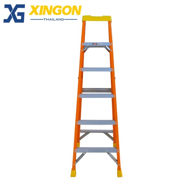 บันไดไฟเบอร์กลาสทรงเอมีถาดวางเครื่องมือ6ฟุต XG107B6 - Image 6