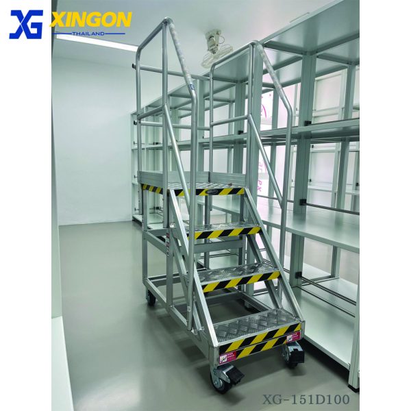 บันไดอลูมิเนียมติดล้อ3+1ขั้น XG-151D100 - Image 3