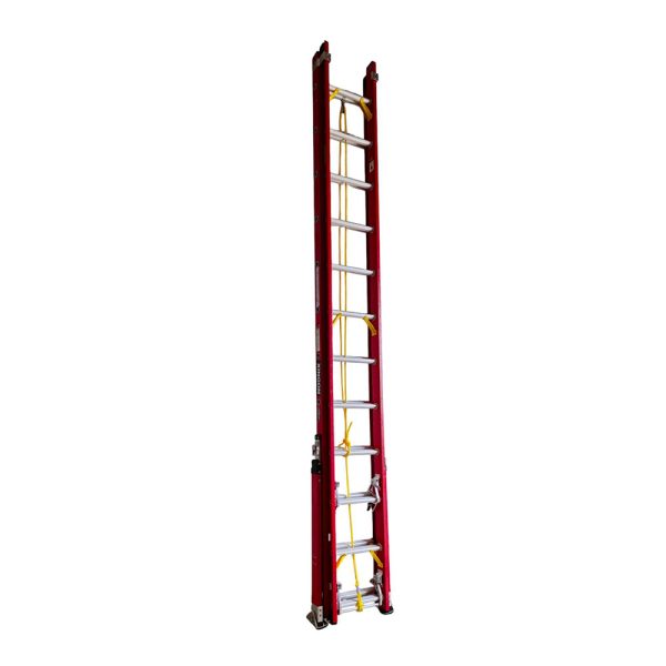 บันไดพาด2ตอนเลื่อน+ขาค้ำไฟเบอร์กลาส12ฟุต XG-227D2x12 - Image 2