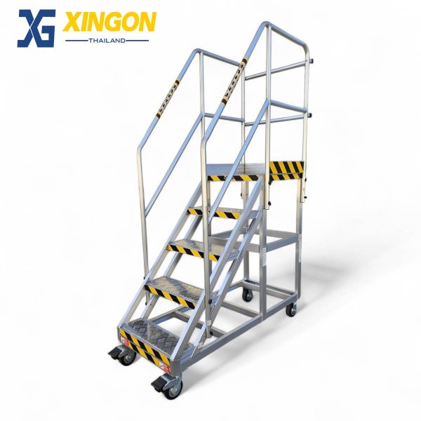 บันไดอลูมิเนียมติดล้อ4+1ขั้น XG-151D130 - Image 4
