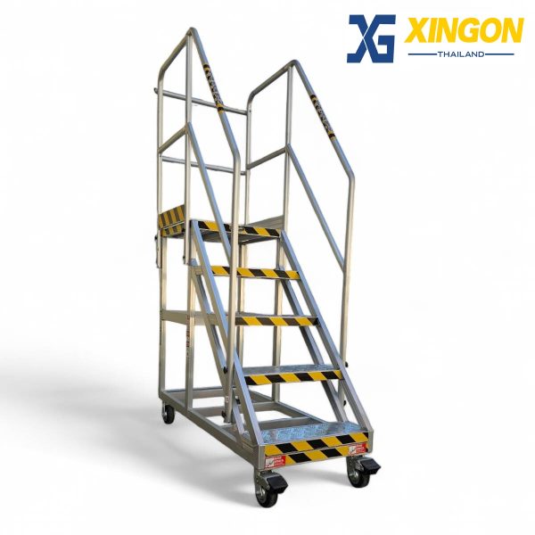 บันไดอลูมิเนียมติดล้อ4+1ขั้น XG-151D130 - Image 5