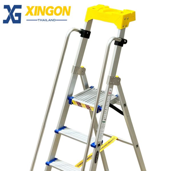 บันไดอลูมิเนียมแพลตฟอร์มมีราวจับและถาดวางเครื่องมือ7ฟุต XG-337A7 - Image 3