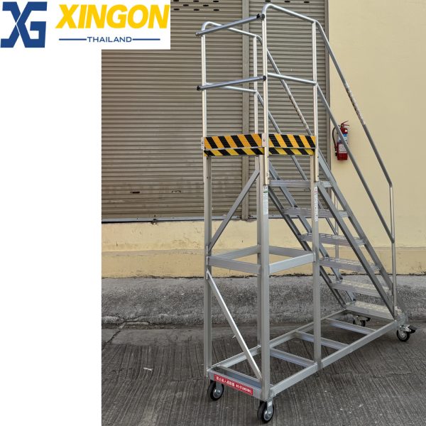 บันไดอลูมิเนียมติดล้อ6+1ขั้น XG-151D180 - Image 8