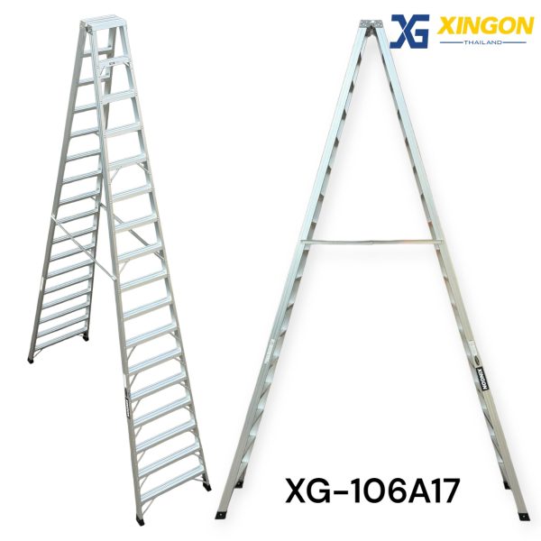 บันไดอลูมิเนียมทรงเอขึ้นลง2ทาง17ฟุต XG-106A17 - Image 3