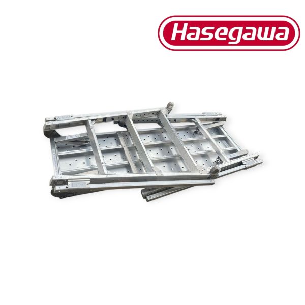บันไดนั่งร้าน อลูมิเนียม HASEGAWA 5ขั้น พร้อมราวจับ สูง 1.36-1.76เมตร DUK-1816T - Image 4