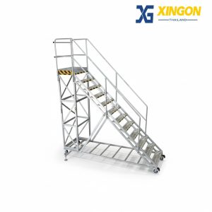 บันไดอลูมิเนียมติดล้อสูงใช้งาน3เมตร12ขั้น XG-151D-3M
