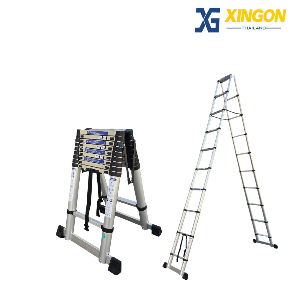 บันไดอลูมิเนียมยืดหดได้ทรงเอ2.6เมตร XG-130A26 - Image 2