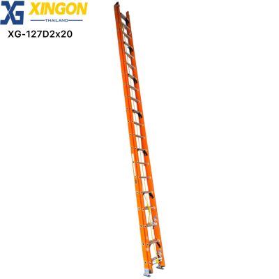 XG-127D2x20 บันไดไฟเบอร์กลาสพาด2ตอนเลื่อน20ฟุต 007