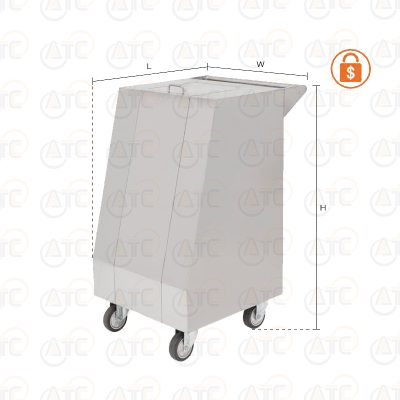 รถเข็นสเตนเลส สำหรับขนเงิน W500xL500xH900 มม. CT-5050